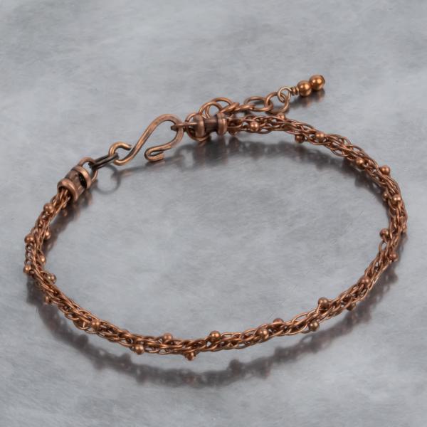 Copper kumihimo bracelets picture