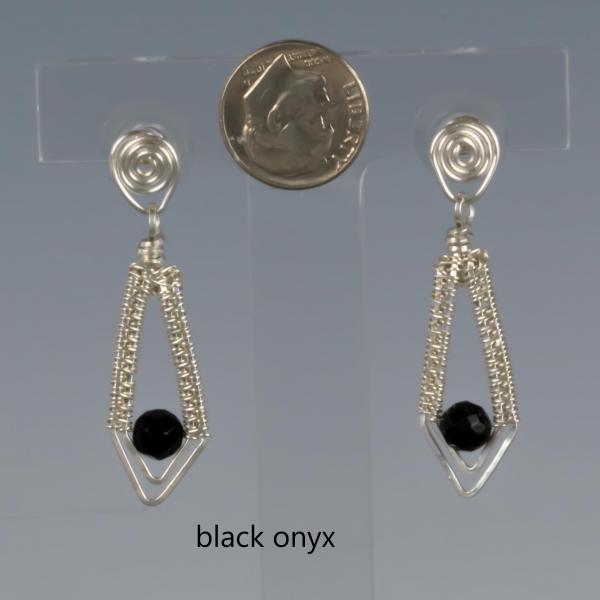 Sterling silver chevron earrings with posts picture