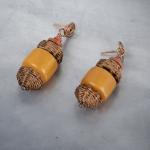 Phenolic resin copper wire woven earrings