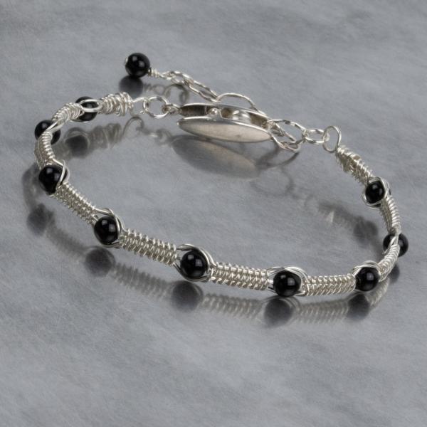 Silver snake weave bracelets picture