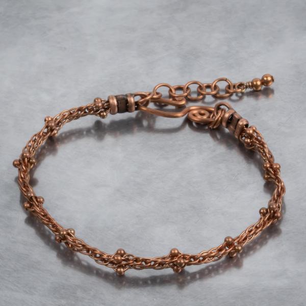 Copper kumihimo bracelets picture