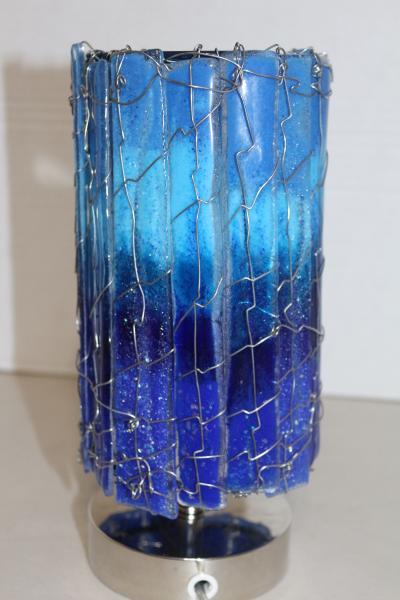 Blue Fade Medium Tube Luminary picture