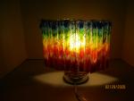 Rainbow Stripe Silver Medium Oval Luminary