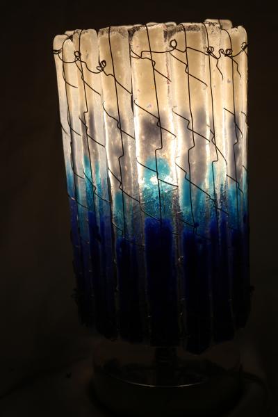 Blue Fade Medium Tube Luminary