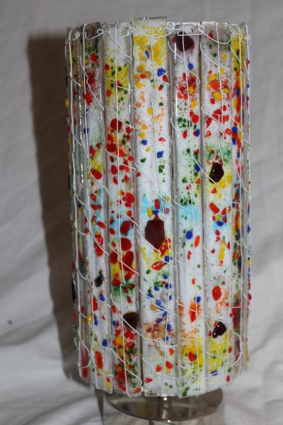 White Confetti  Large Tube Luminary picture