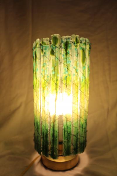 Green Fade  Large Tube Luminary