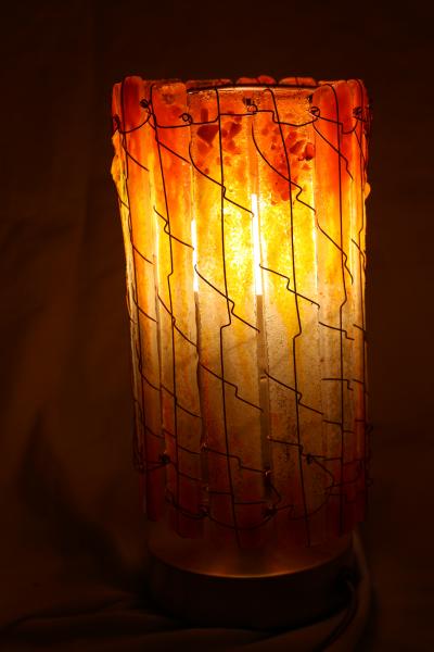Orange Glow Medium Tube Luminary
