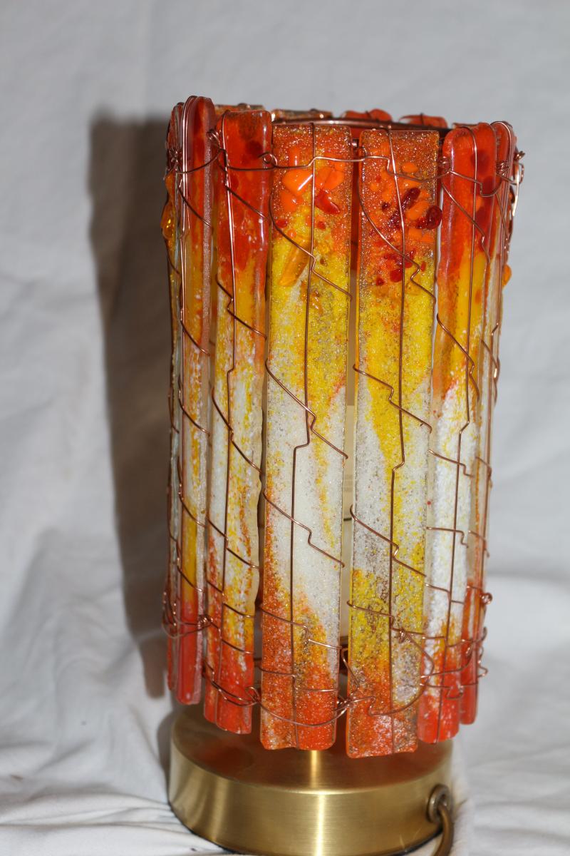 Orange Glow Medium Tube Luminary picture