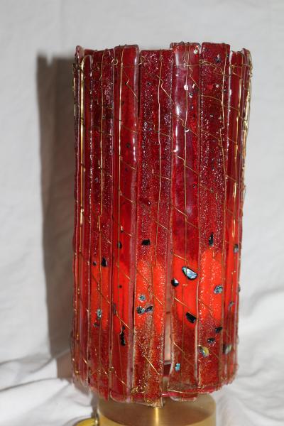 Red Fade Large Tube Luminary picture