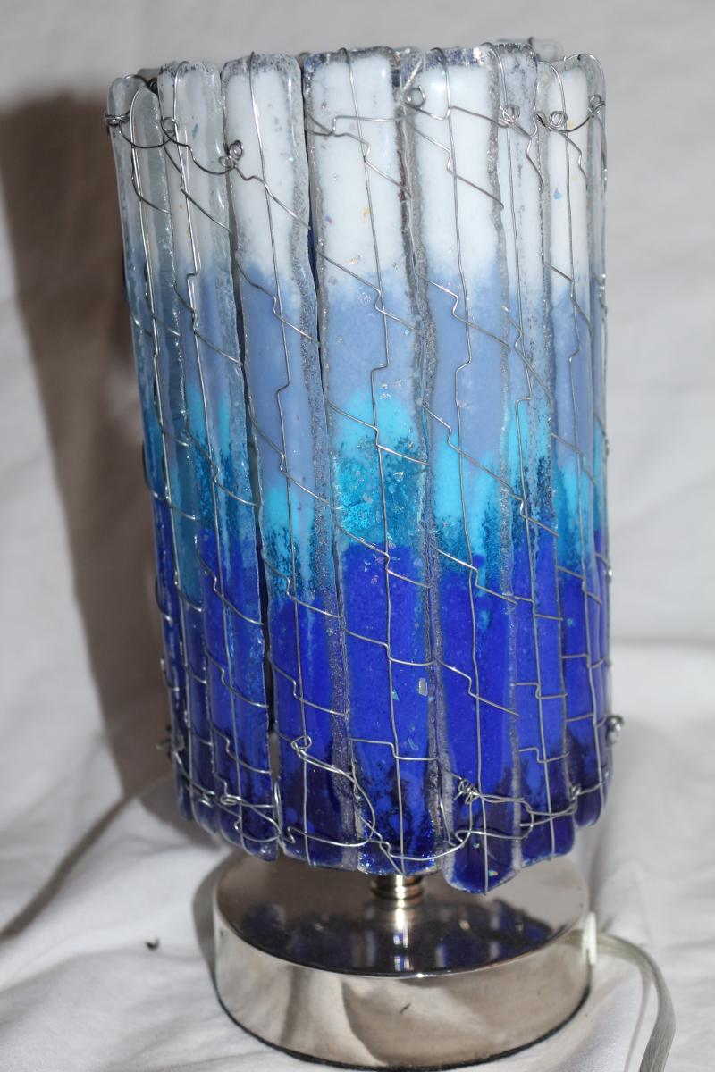 Blue Fade Medium Tube Luminary picture
