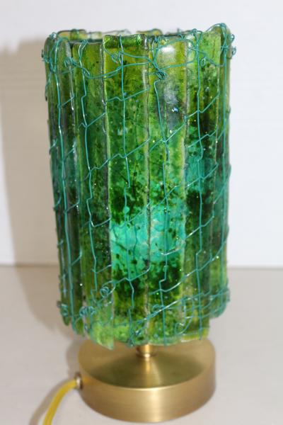 Green Fade Medium Tube Luminary picture