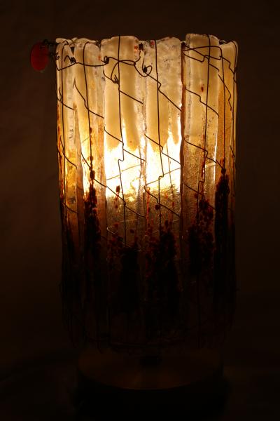 Amber Fade Medium Tube Luminary