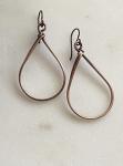 Medium copper teardrop earrings
