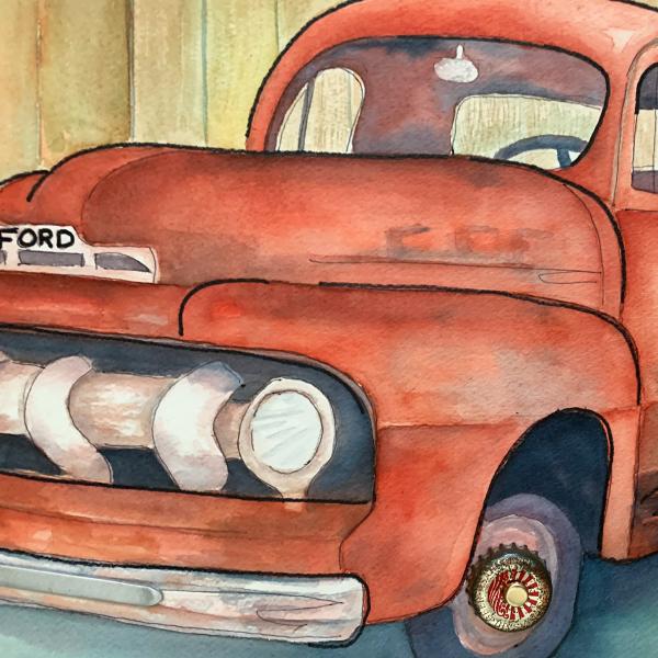 Old Ford Truck-Clock picture