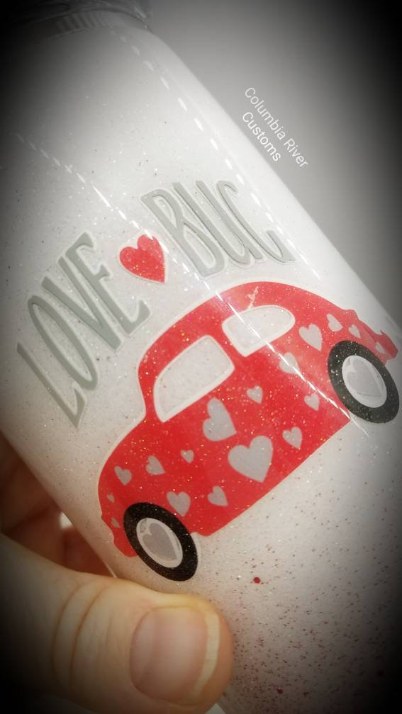 Love Bug Custom Glitter Tumbler picture