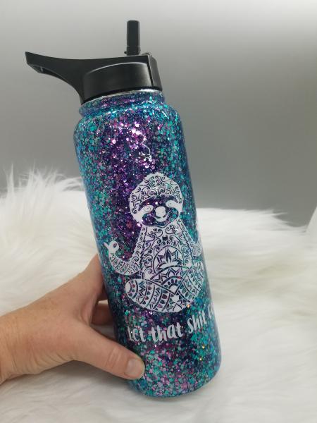 Let That Sh*t Go Glitter Tumbler picture