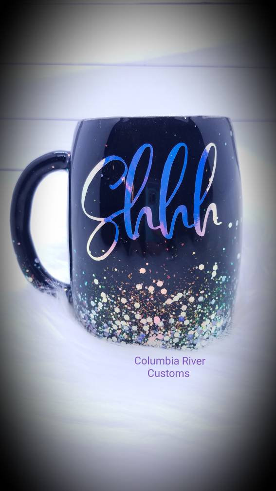 Shhh Opal Glitter Coffee Mug picture