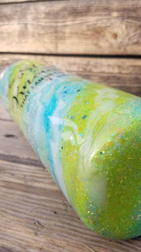 Be Still Milky Way Custom Glitter Tumbler picture