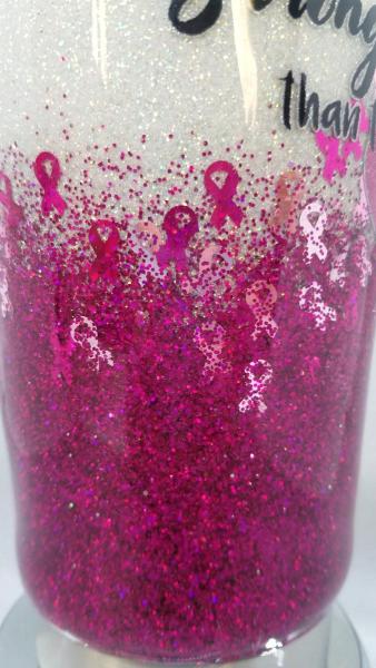 Stronger Than the Storm Customized Glitter Tumbler picture