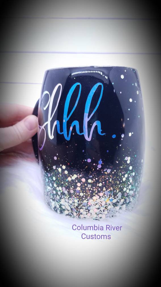 Shhh Opal Glitter Coffee Mug picture