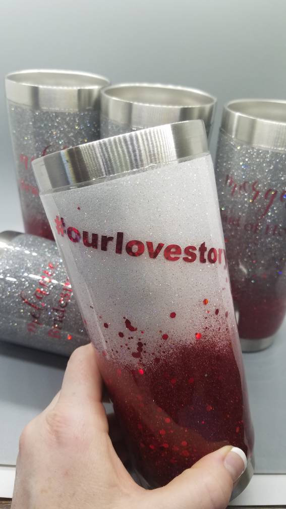 Bridesmaid Glitter Tumblers in Your Colors picture