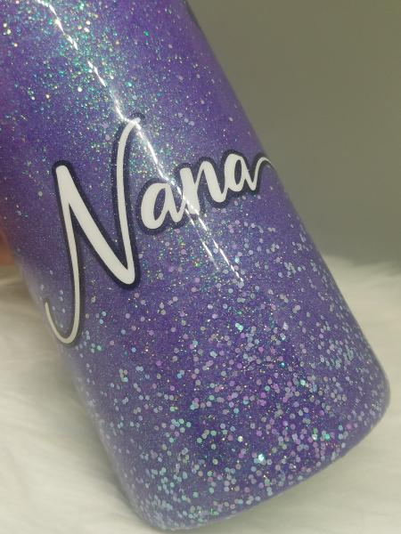 Dragonfly and Butterfly Purple Glitter Tumbler picture