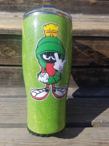 Marvin the Martian Glitter Tumbler picture