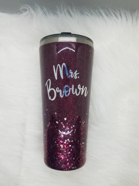 Math Teachers Have Problems Glitter Tumbler picture