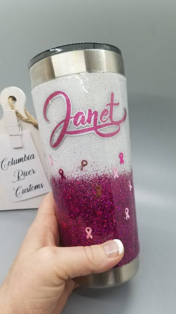 Stronger Than the Storm Customized Glitter Tumbler picture