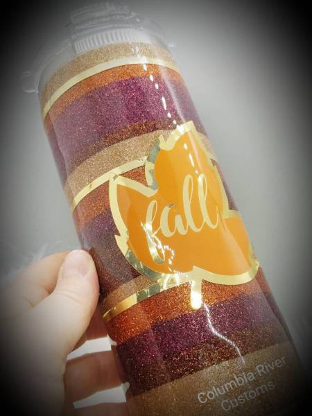 Fall Harvest Glitter Tumbler picture