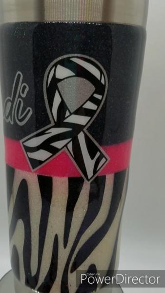 Carcinoid Cancer Zebra Ribbon and stripes picture