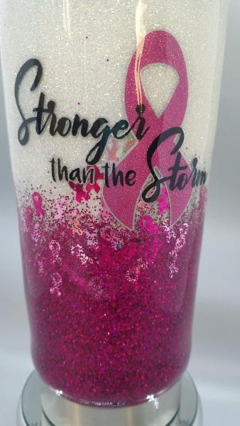 Stronger Than the Storm Customized Glitter Tumbler picture