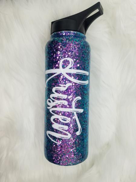 Let That Sh*t Go Glitter Tumbler picture