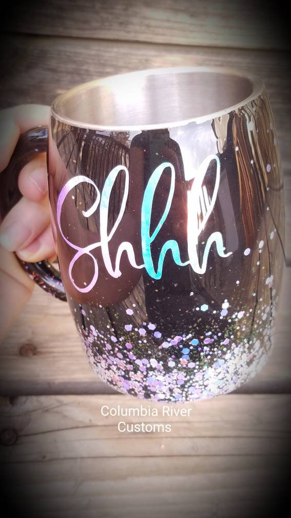 Shhh Opal Glitter Coffee Mug picture