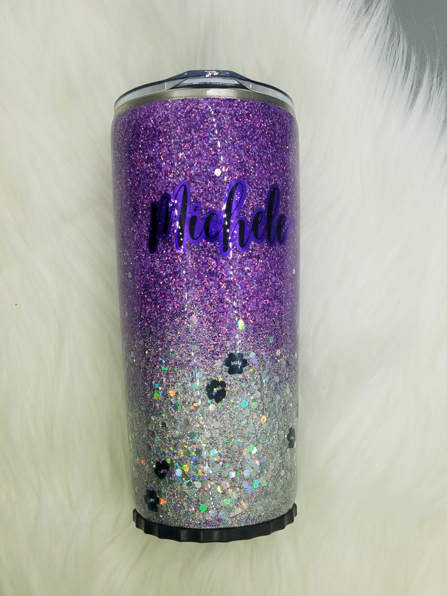 I Work Hard so my Do can have a Better Life Glitter Tumbler picture
