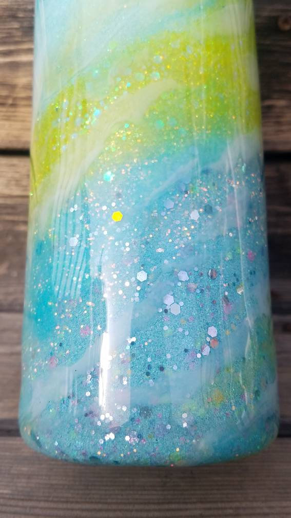 Be Still Milky Way Custom Glitter Tumbler picture