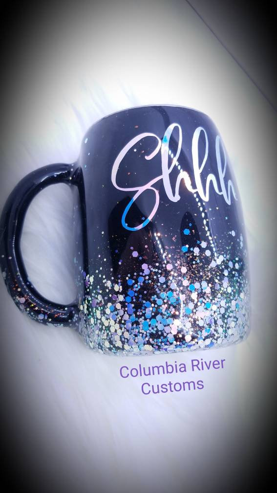 Shhh Opal Glitter Coffee Mug picture