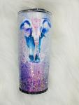 Indian Elephant Glitter Tumbler