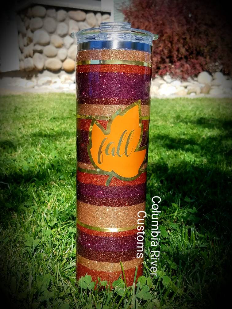 Fall Harvest Glitter Tumbler picture
