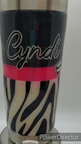 Carcinoid Cancer Zebra Ribbon and stripes picture