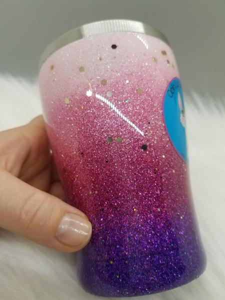 Glitter Ombre Tumbler to Match Color Street Nuclear Fuchsian nail set picture