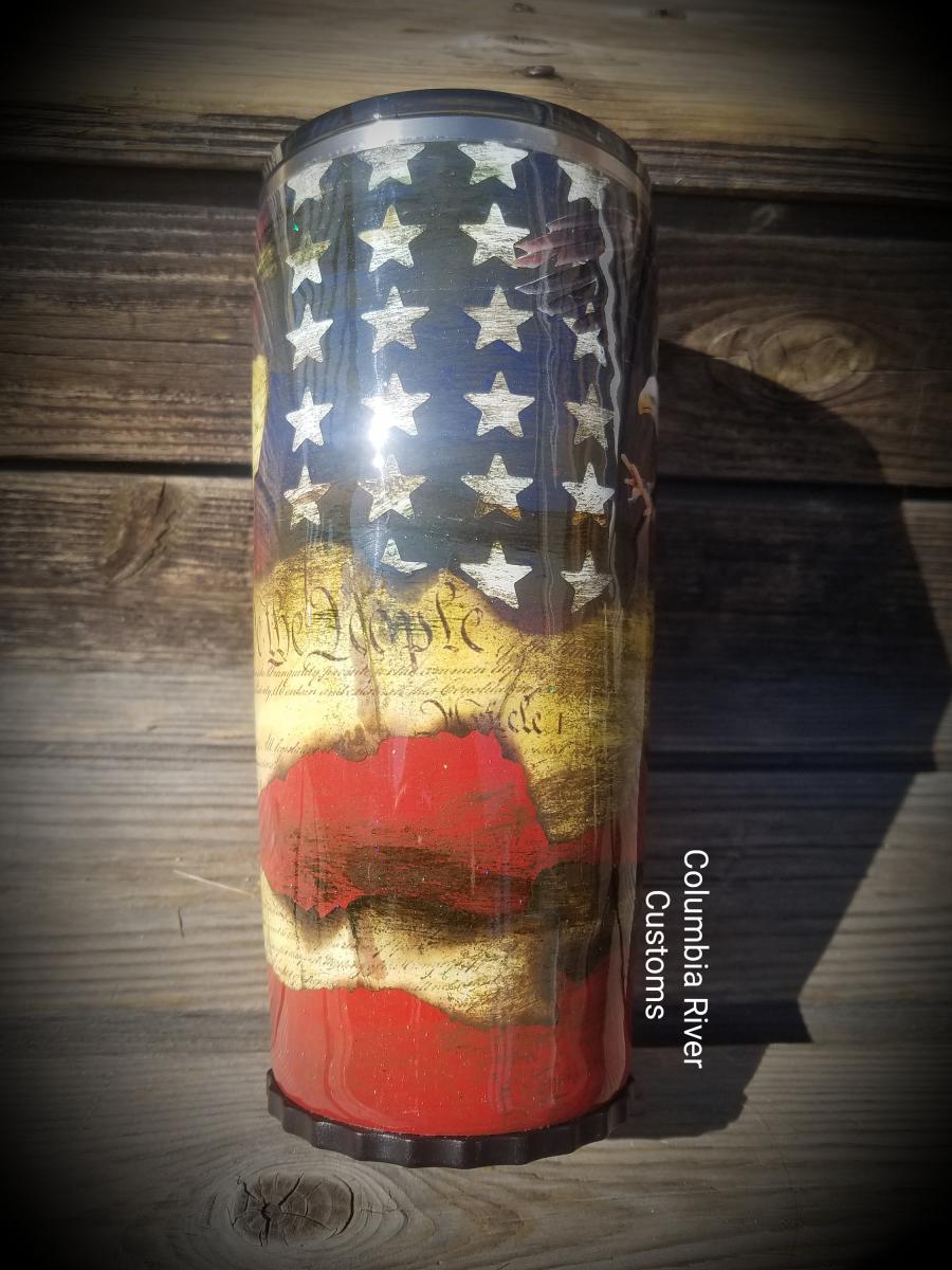 Distressed Constitution of America Tumbler picture
