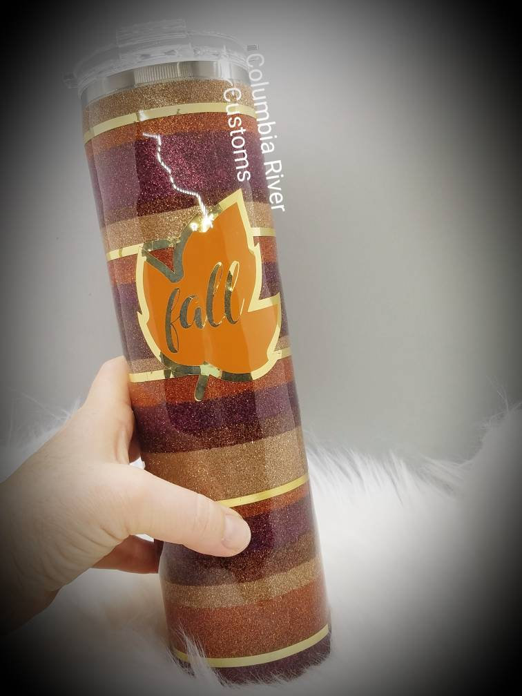 Fall Harvest Glitter Tumbler picture