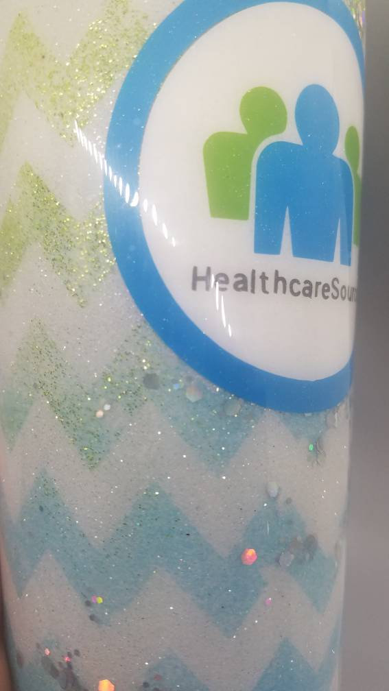 HealthcareSource Chevron Glitter Tumbler picture