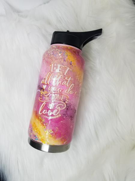 Let All That You Do - Glitter Tumbler picture