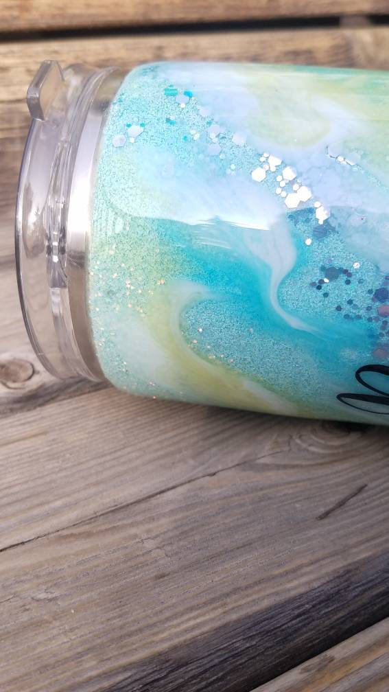 Be Still Milky Way Custom Glitter Tumbler picture