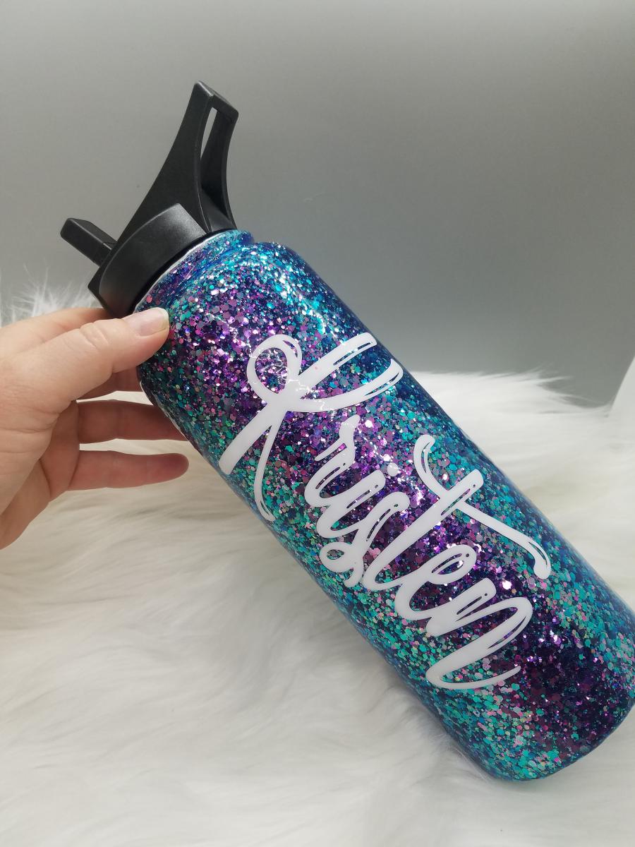 Let That Sh*t Go Glitter Tumbler picture