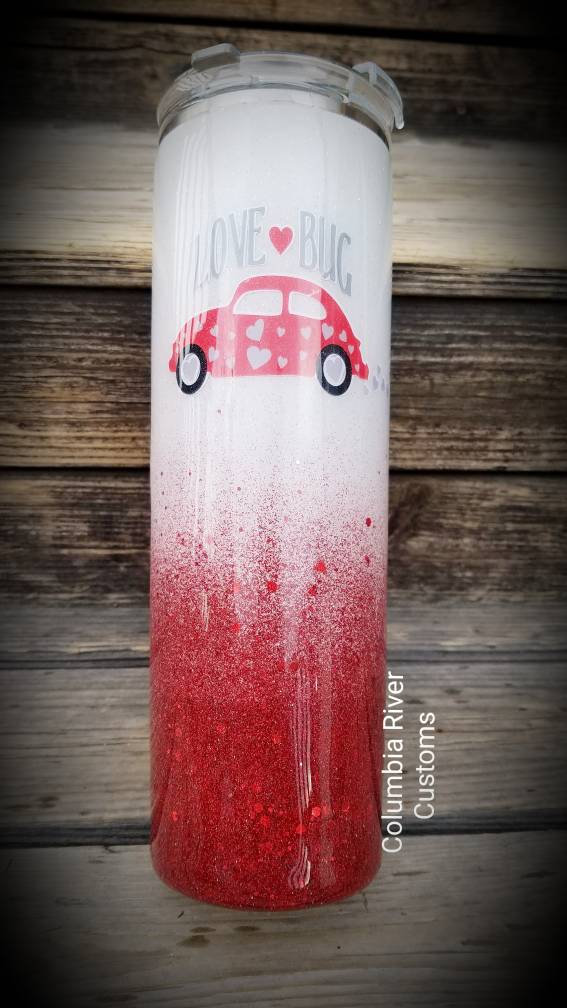 Love Bug Custom Glitter Tumbler picture