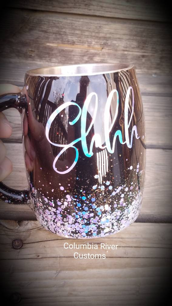 Shhh Opal Glitter Coffee Mug picture