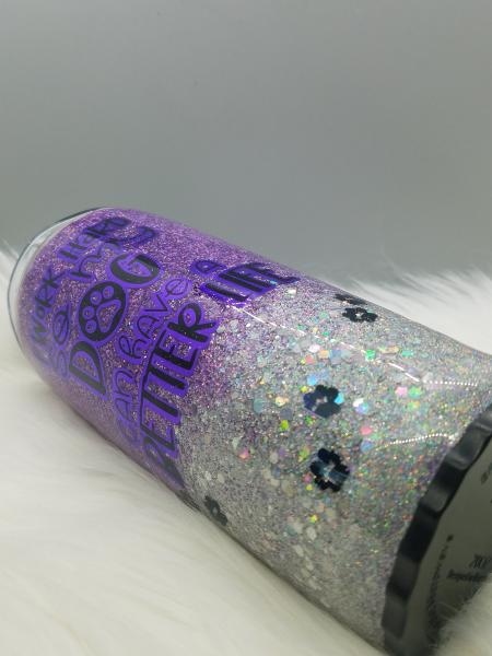 I Work Hard so my Do can have a Better Life Glitter Tumbler picture